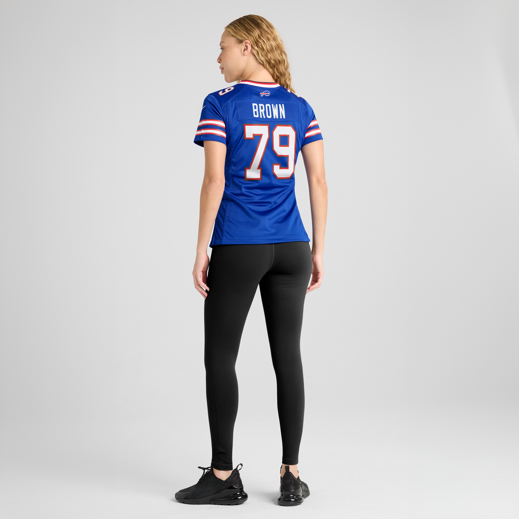 Women's Buffalo Bills Ruben Brown Royal Game Retired Player Jersey