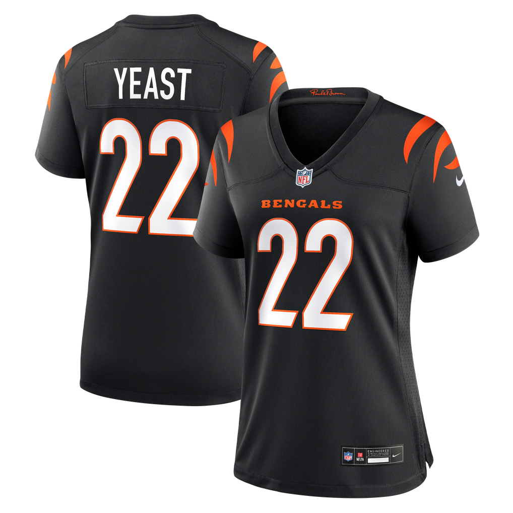 Women's Cincinnati Bengals Russ Yeast Black Team Game Jersey