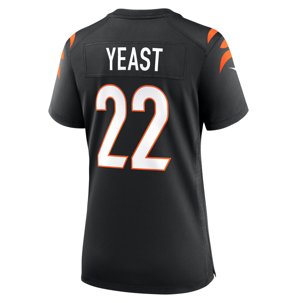 Women's Cincinnati Bengals Russ Yeast Black Team Game Jersey