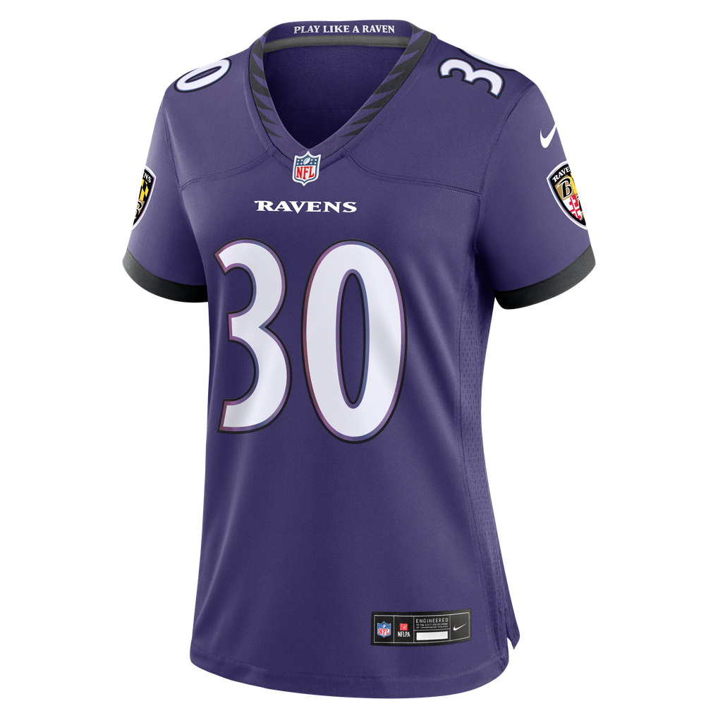 Women's Baltimore Ravens Ryan Eckley Purple Team Game Jersey
