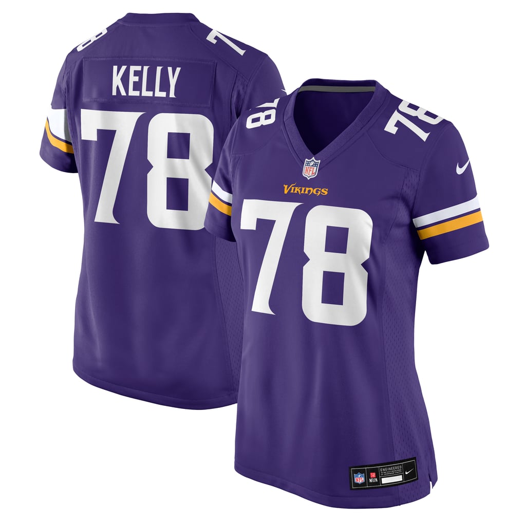 Women's Minnesota Vikings Ryan Kelly Purple Team Game Jersey