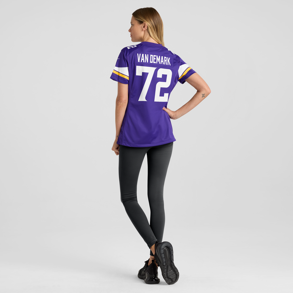 Women's Minnesota Vikings Ryan Van Demark Purple Team Game Jersey