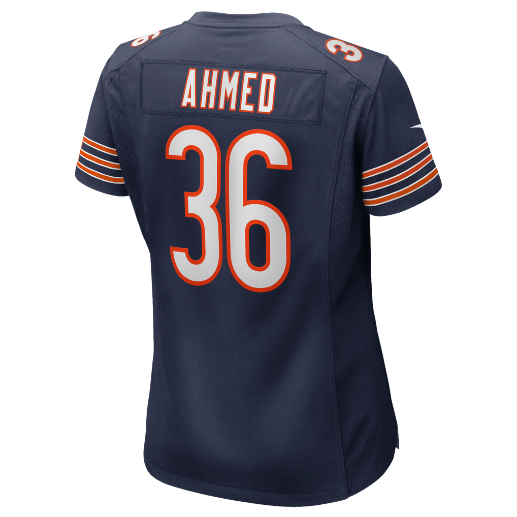 Women's Chicago Bears Salvon Ahmed Navy Team Game Jersey