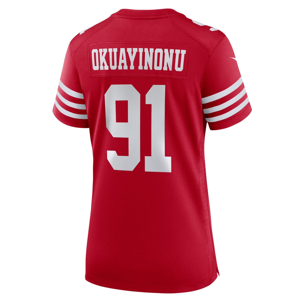 Women's San Francisco 49ers Sam Okuayinonu Scarlet Team Game Jersey