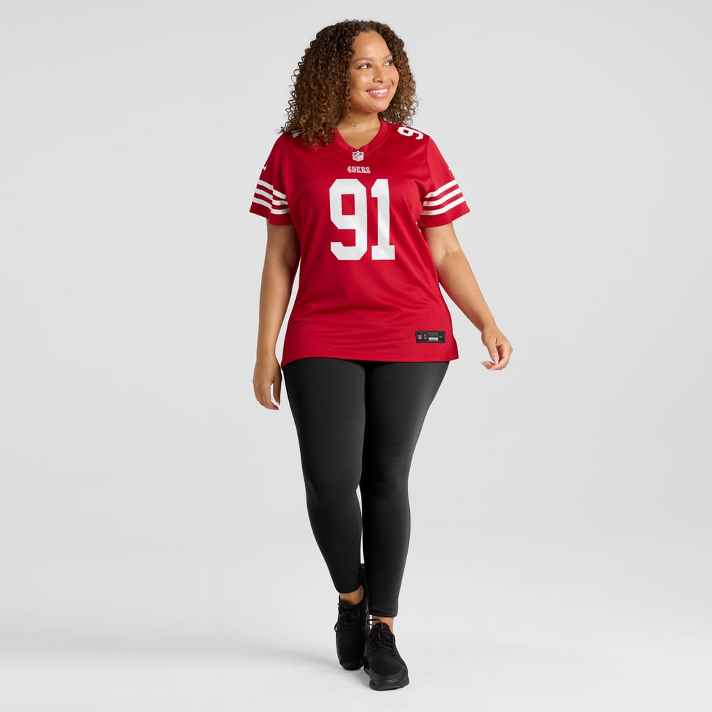 Women's San Francisco 49ers Sam Okuayinonu Scarlet Team Game Jersey