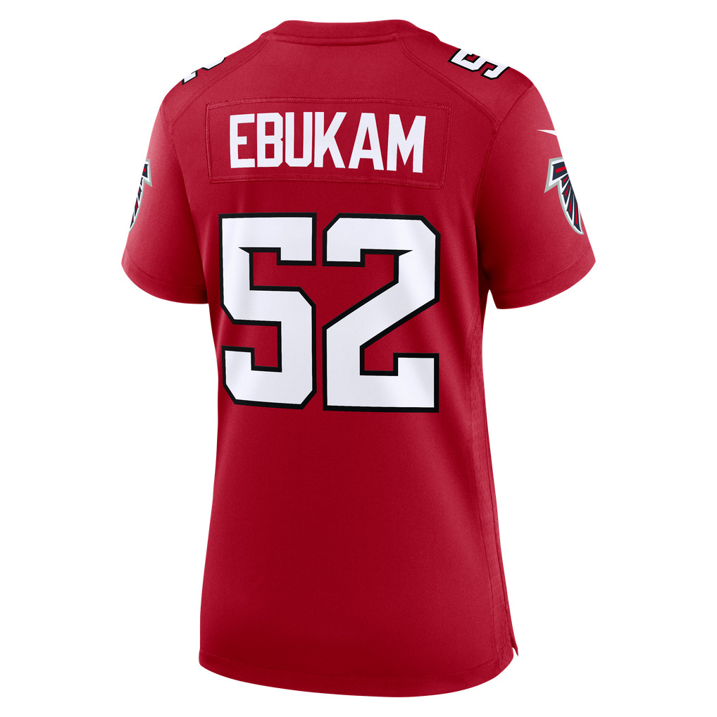 Women's Atlanta Falcons Samson Ebukam Red Team Game Jersey