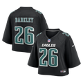 Women's Philadelphia Eagles Saquon Barkley Black Cropped Fashion Game Jersey