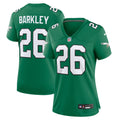 Women's Philadelphia Eagles Saquon Barkley Kelly Green Alternate Game Jersey