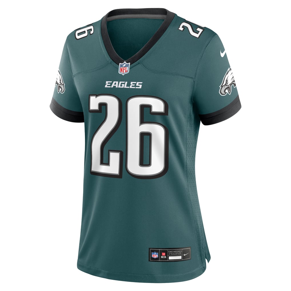 Women's Philadelphia Eagles Saquon Barkley Midnight Green Game Player Jersey