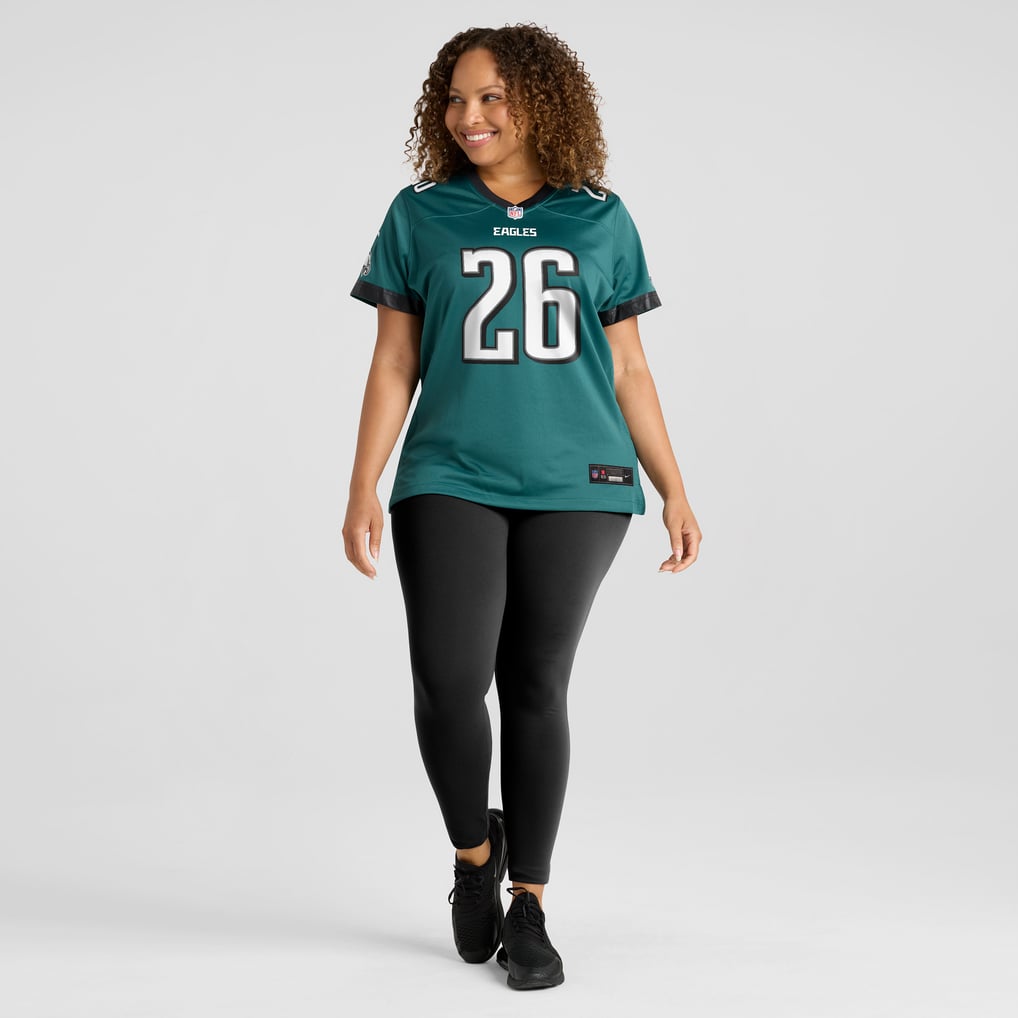 Women's Philadelphia Eagles Saquon Barkley Midnight Green Game Player Jersey