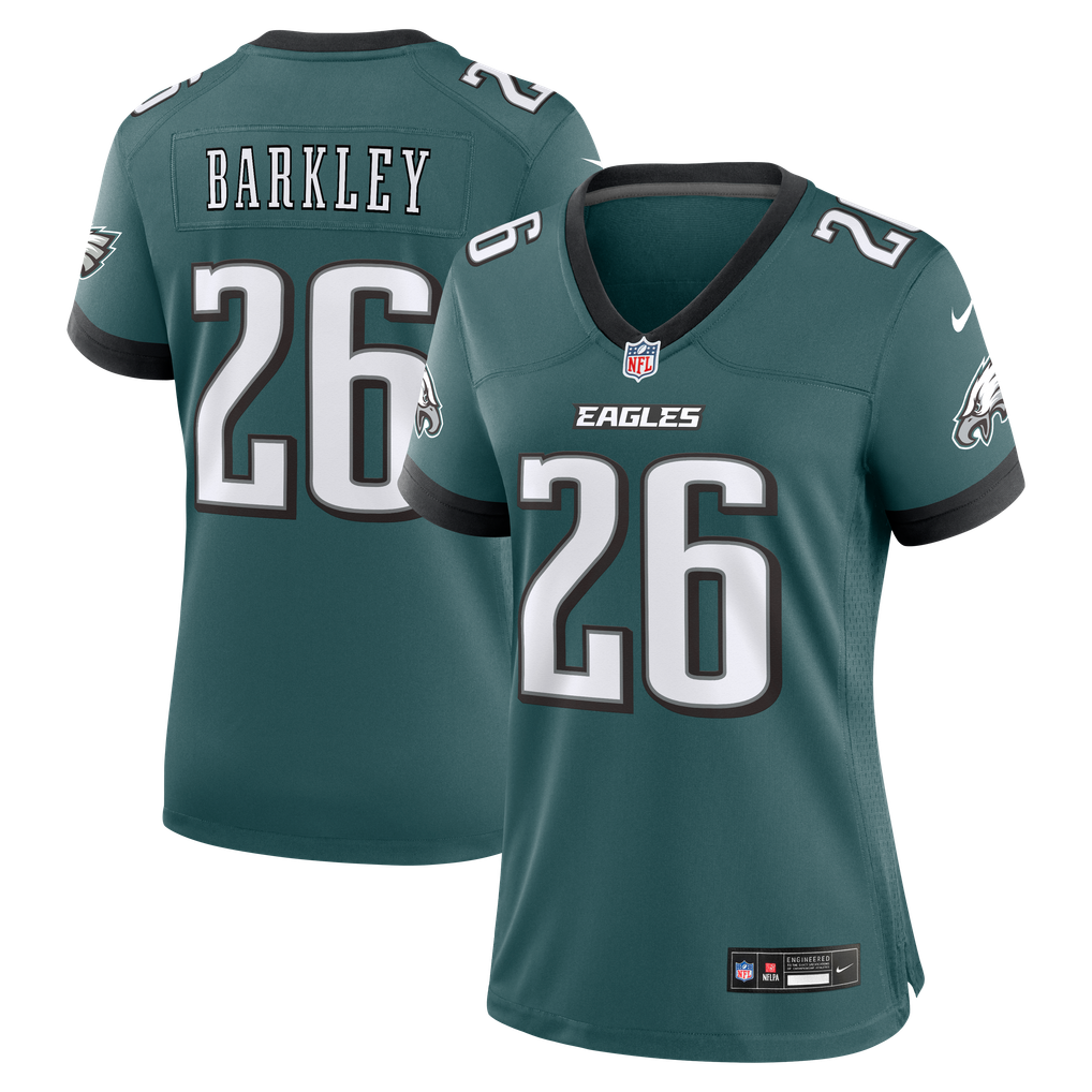 Women's Philadelphia Eagles Saquon Barkley Midnight Green Team Game Jersey