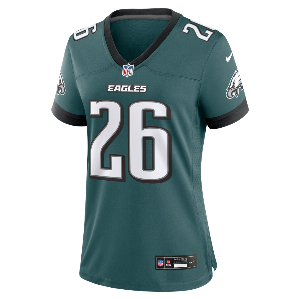 Women's Philadelphia Eagles Saquon Barkley Midnight Green Team Game Jersey