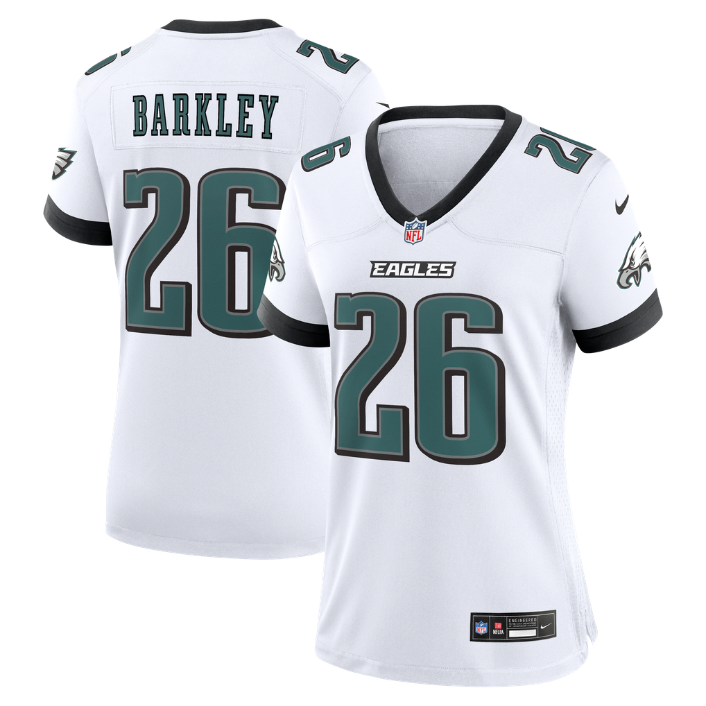Women's Philadelphia Eagles Saquon Barkley White Game Jersey