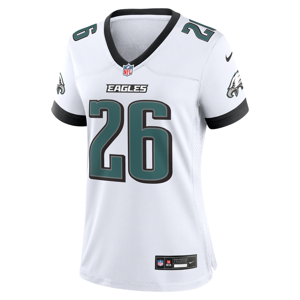 Women's Philadelphia Eagles Saquon Barkley White Game Jersey