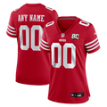 Women's San Francisco 49ers Scarlet 80th Anniversary Custom Game Jersey