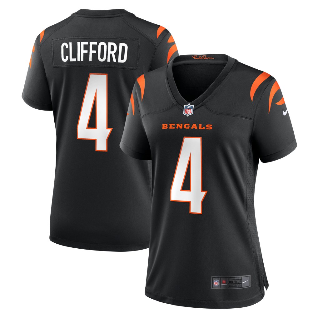 Women's Cincinnati Bengals Sean Clifford Black Team Game Jersey