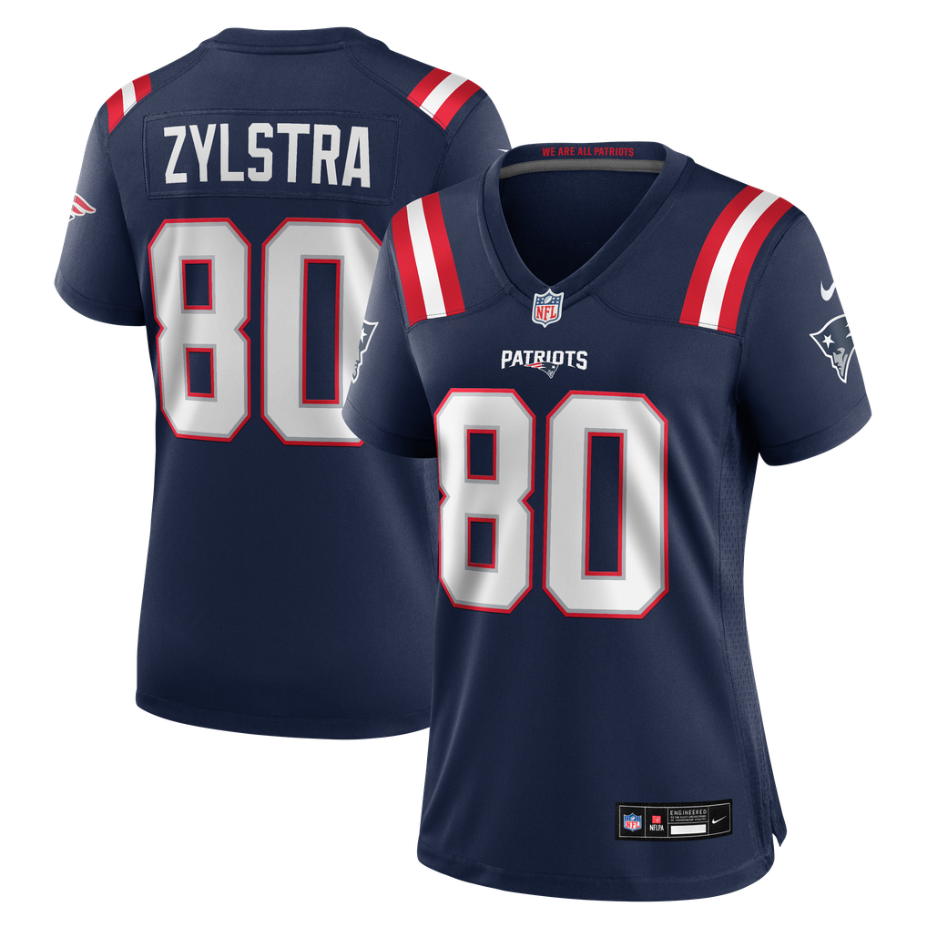 Women's New England Patriots Shane Zylstra Navy Team Game Jersey