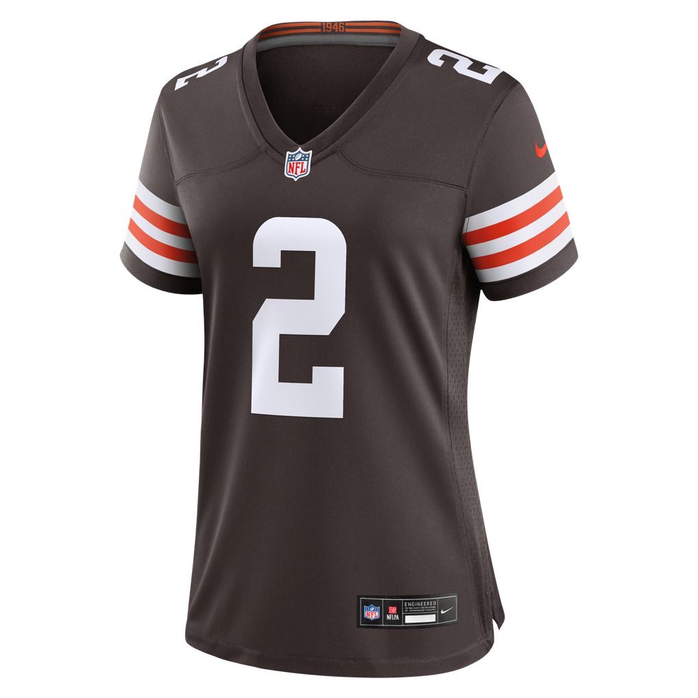 Women's Cleveland Browns Shedeur Sanders Brown Team Game Jersey