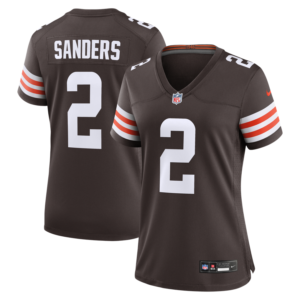 Women's Cleveland Browns Shedeur Sanders Brown Team Game Jersey