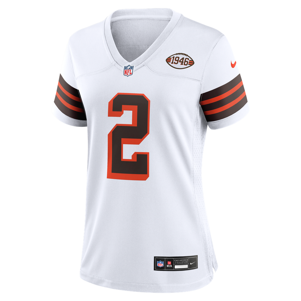 Women's Cleveland Browns Shedeur Sanders White Alternate Game Jersey