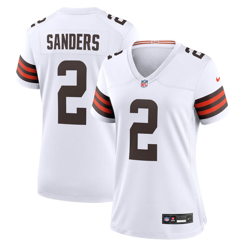 Women's Cleveland Browns Shedeur Sanders White Game Jersey