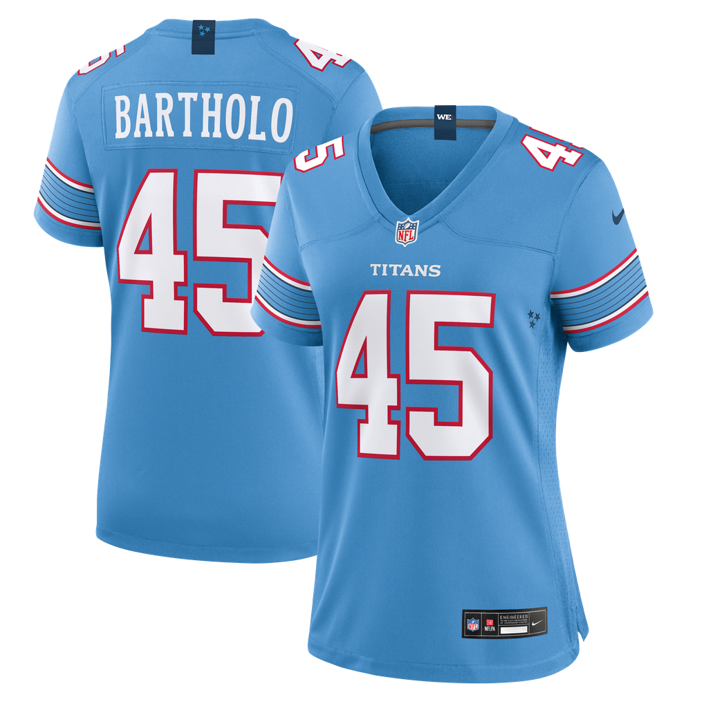 Women's Tennessee Titans Shemar Bartholomew Light Blue Team Game Jersey