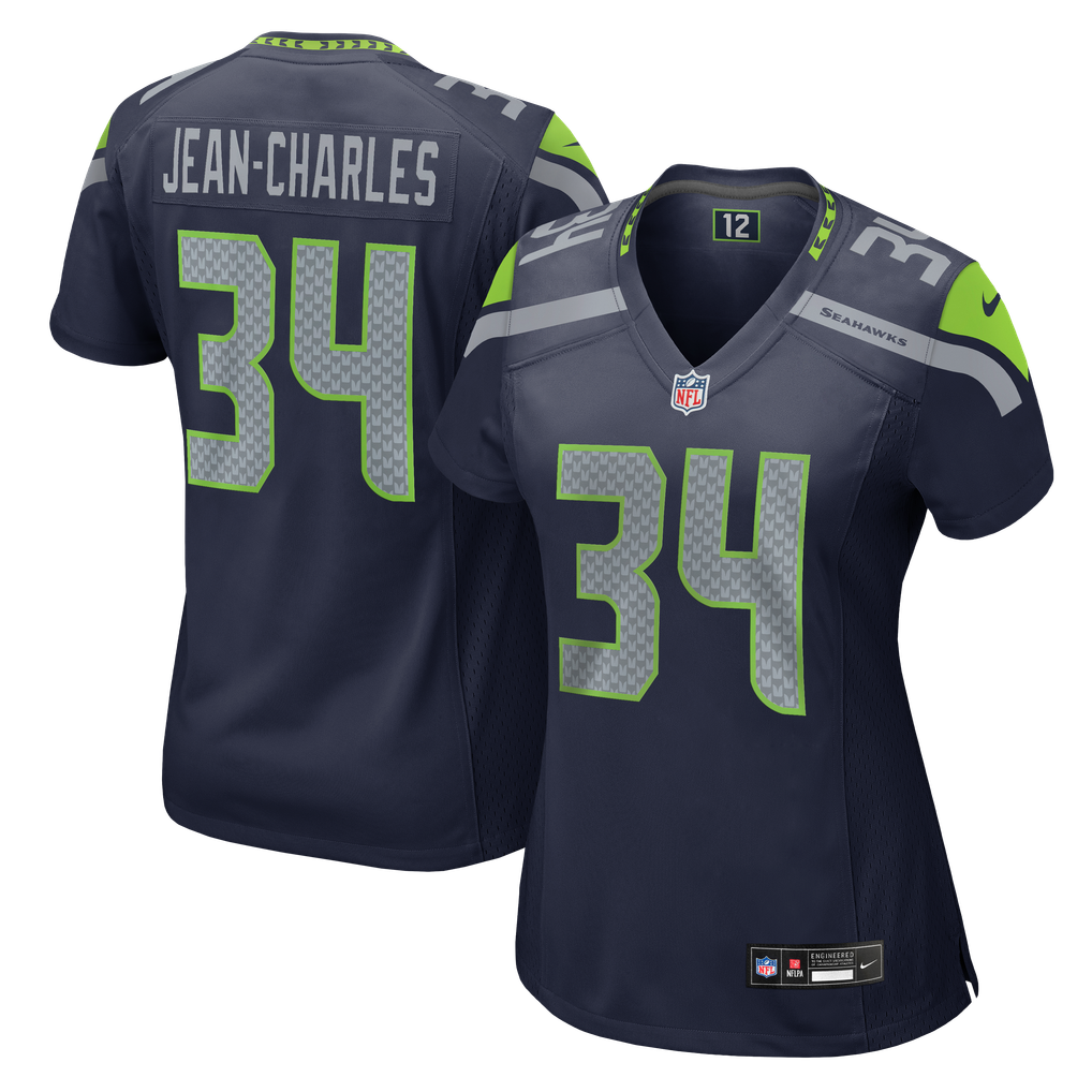 Women's Seattle Seahawks Shemar Jean-Charles College Navy Team Game Jersey