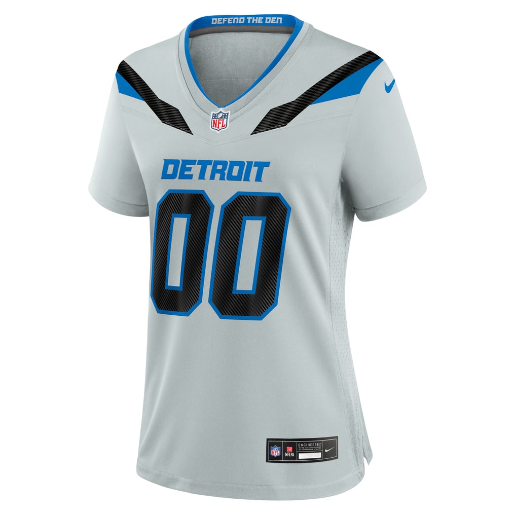 Women's Detroit Lions Silver 2026 Rivalries Collection Game Custom Jersey