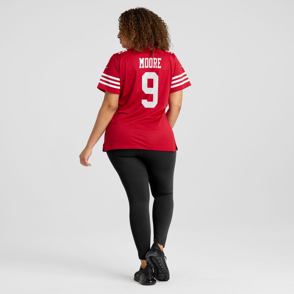 Women's San Francisco 49ers Skyy Moore Scarlet Team Game Jersey