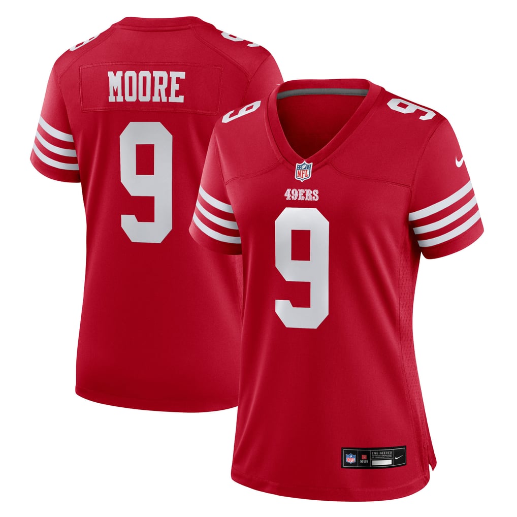 Women's San Francisco 49ers Skyy Moore Scarlet Team Game Jersey