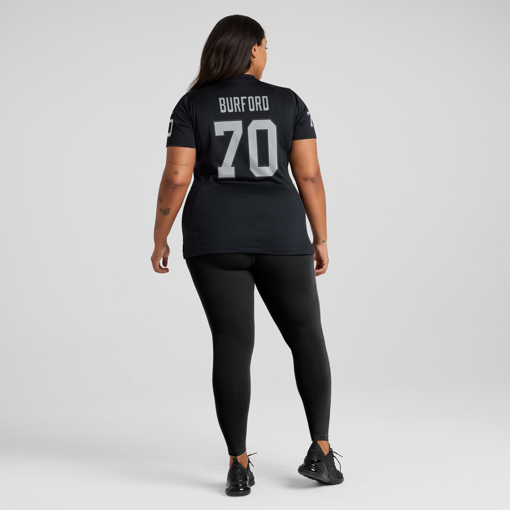 Women's Las Vegas Raiders Spencer Burford Black Team Game Jersey