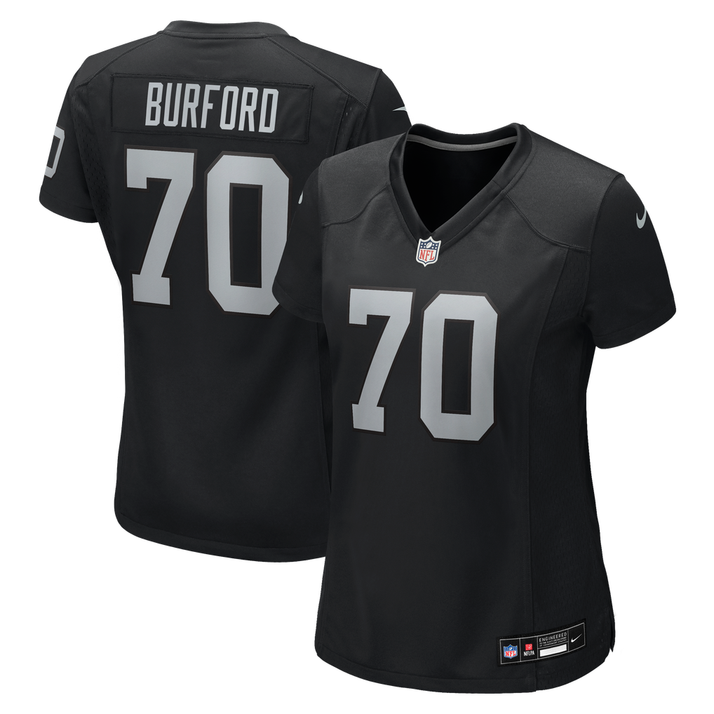 Women's Las Vegas Raiders Spencer Burford Black Team Game Jersey