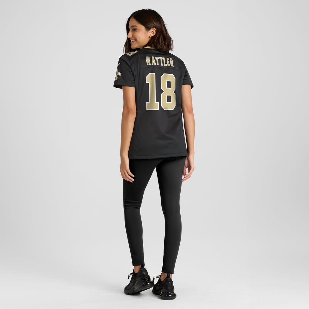 Women's New Orleans Saints Spencer Rattler Black Game Jersey
