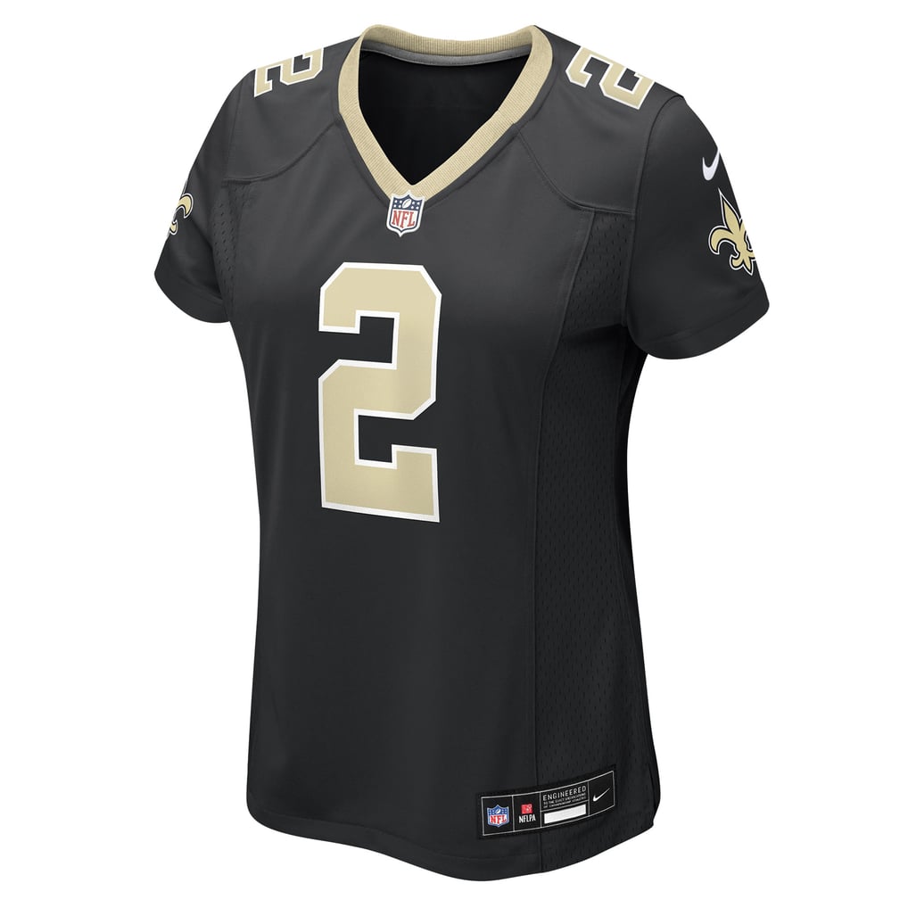 Women's New Orleans Saints Spencer Rattler Black Team Game Jersey