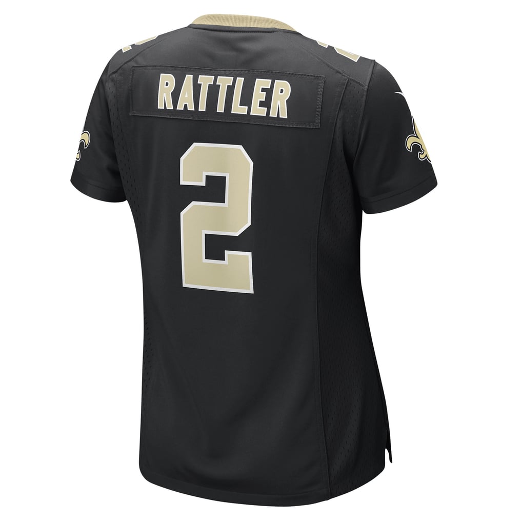 Women's New Orleans Saints Spencer Rattler Black Team Game Jersey