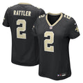 Women's New Orleans Saints Spencer Rattler Black Team Game Jersey