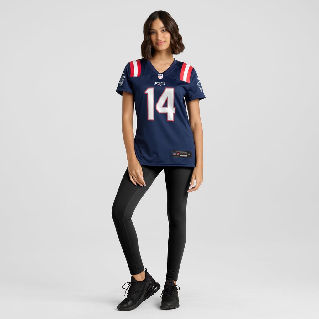 Women's New England Patriots Steve Grogan Navy Game Retired Player Jersey