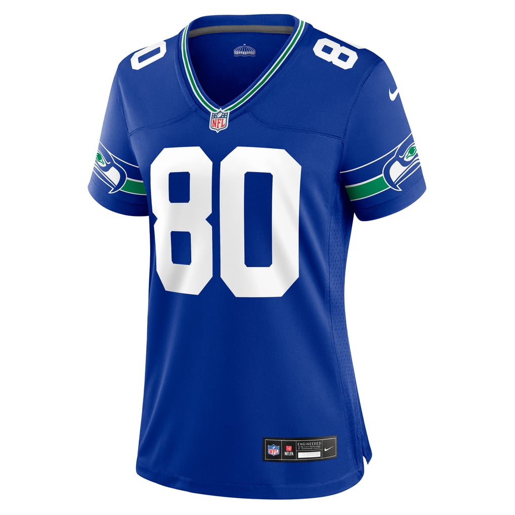 Women's Seattle Seahawks Steve Largent Royal Throwback Retired Player Game Jersey