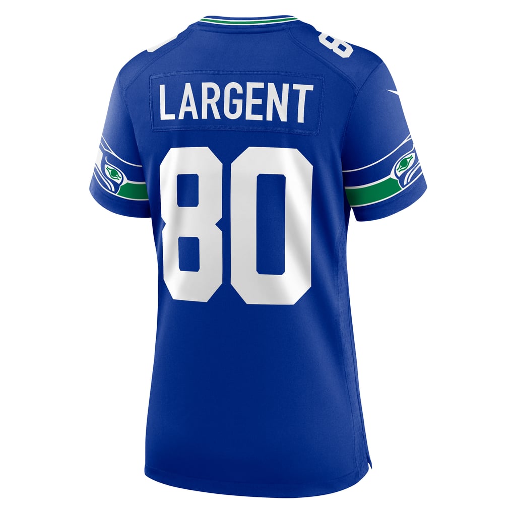 Women's Seattle Seahawks Steve Largent Royal Throwback Retired Player Game Jersey