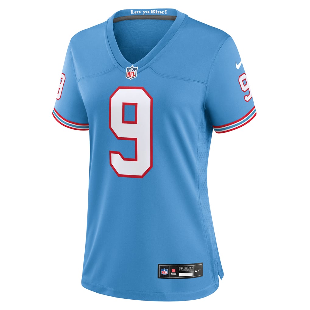 Women's Tennessee Titans Steve McNair Light Blue Oilers Throwback Retired Player Game Jersey