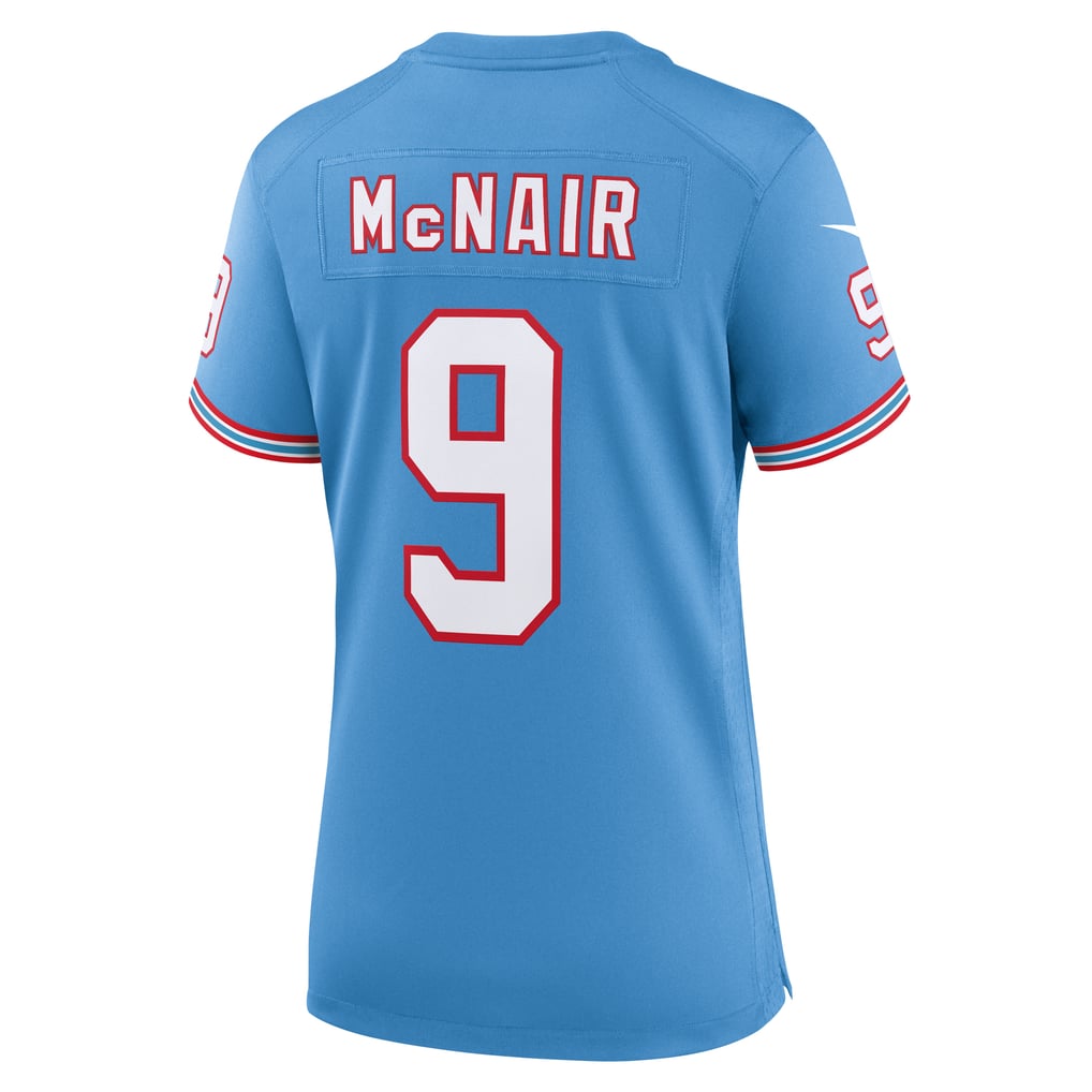 Women's Tennessee Titans Steve McNair Light Blue Oilers Throwback Retired Player Game Jersey