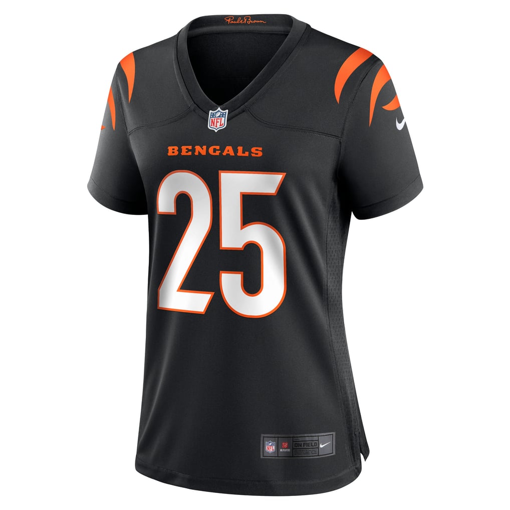 Women's Cincinnati Bengals Tahj Brooks Black Team Game Jersey