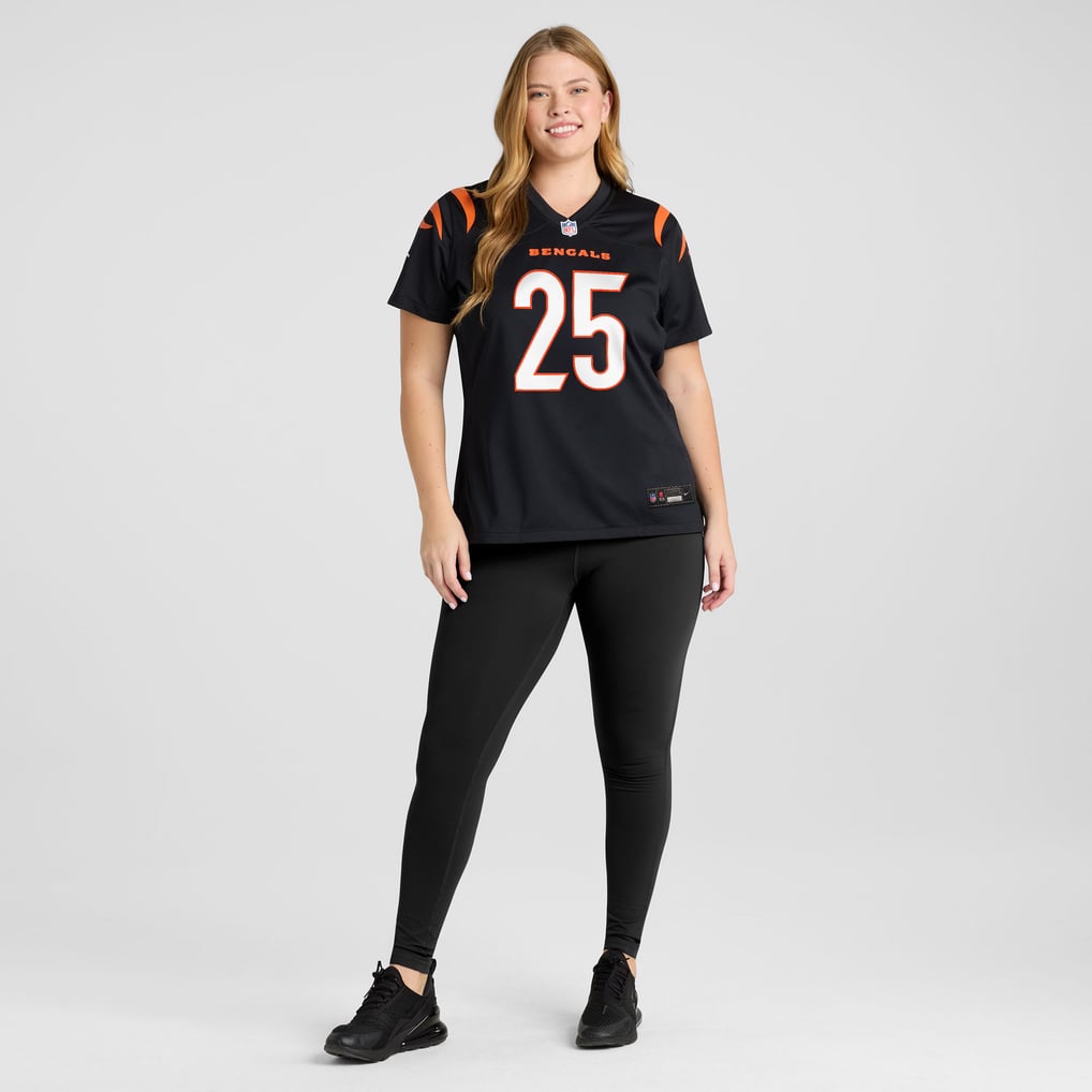 Women's Cincinnati Bengals Tahj Brooks Black Team Game Jersey