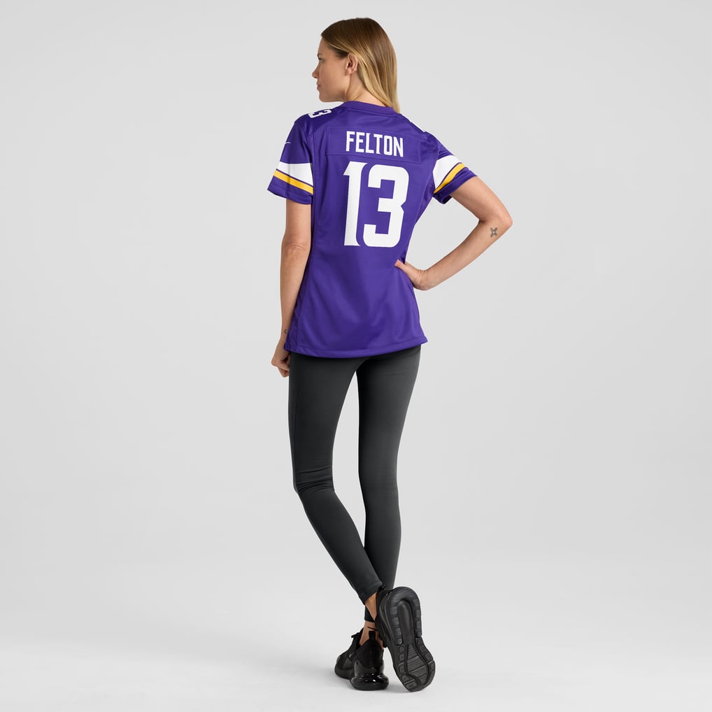 Women's Minnesota Vikings Tai Felton Purple Team Game Jersey