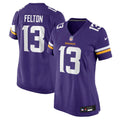 Women's Minnesota Vikings Tai Felton Purple Team Game Jersey