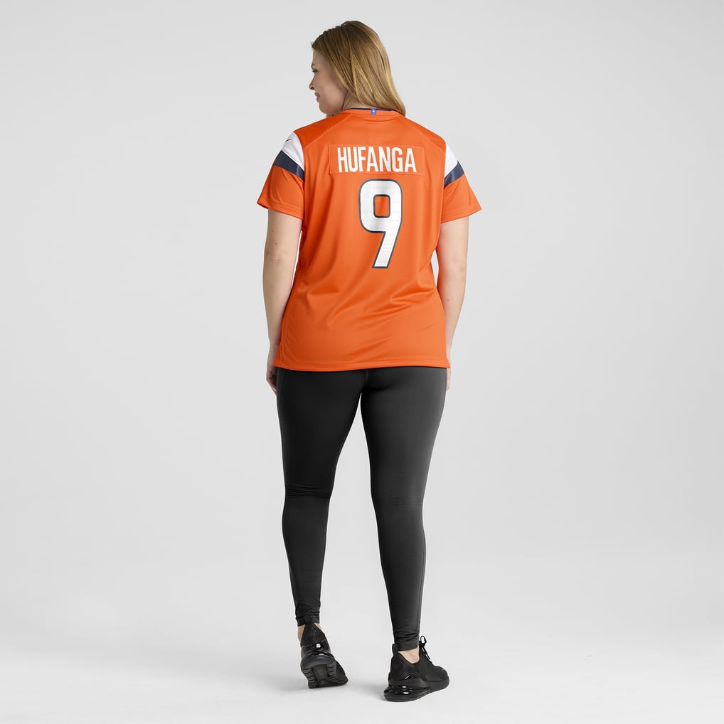 Women's Denver Broncos Talanoa Hufanga Orange Team Game Jersey