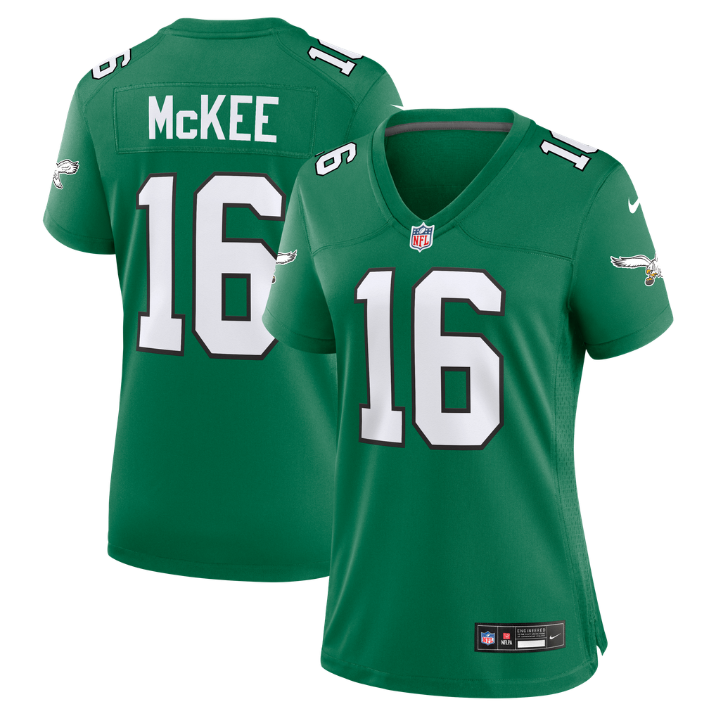 Women's Philadelphia Eagles Tanner McKee Kelly Green Alternate Game Jersey