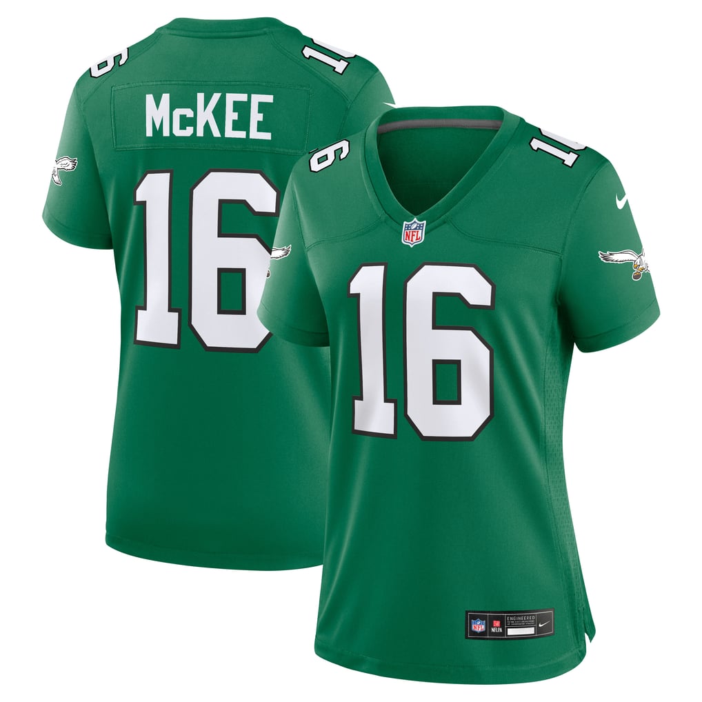 Women's Philadelphia Eagles Tanner McKee Kelly Green Alternate Game Jersey