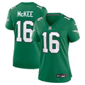 Women's Philadelphia Eagles Tanner McKee Kelly Green Alternate Game Jersey
