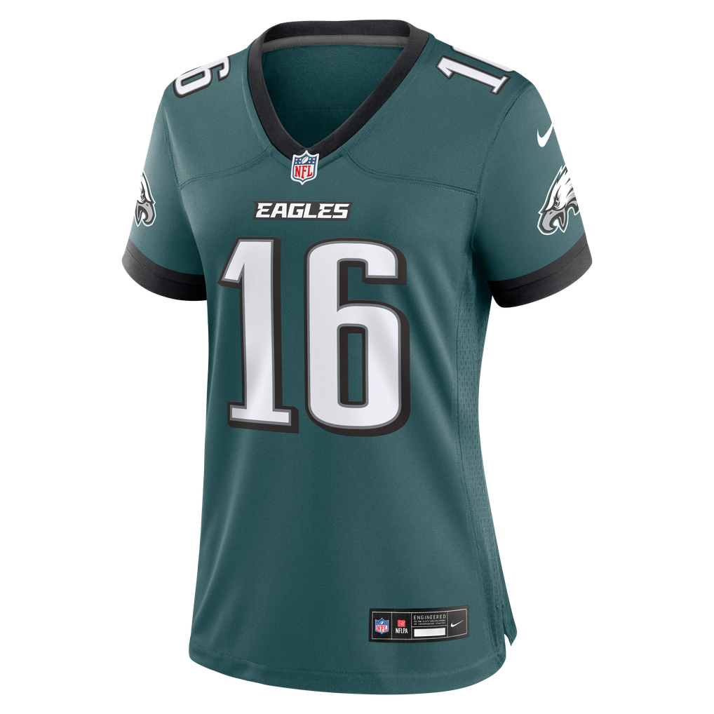 Women's Philadelphia Eagles Tanner McKee Midnight Green Team Game Jersey